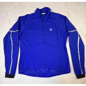 Mountain Equipment Co-op MEC Cycling Jacket Blue Reflective Women’s Large